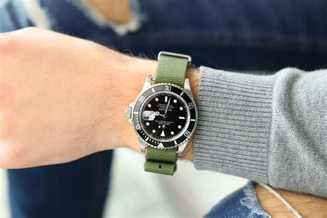 nato strap size for rolex submariner|rolex submariner with rubber strap.